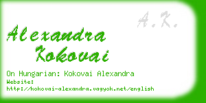 alexandra kokovai business card